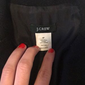 J. Crew Jackets & Coats - Jcrew black wool blazer with cream piping J. Crew Jackets & Coats - Jcrew black wool blazer with cream piping